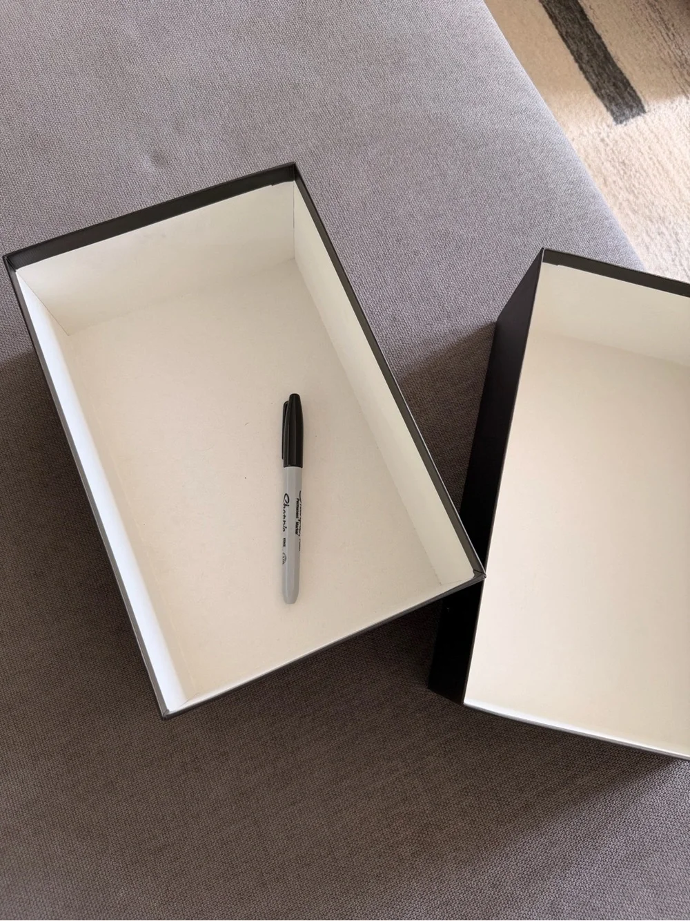 Authentic Gucci Empty Large Gift Box Black White Designer Storage
